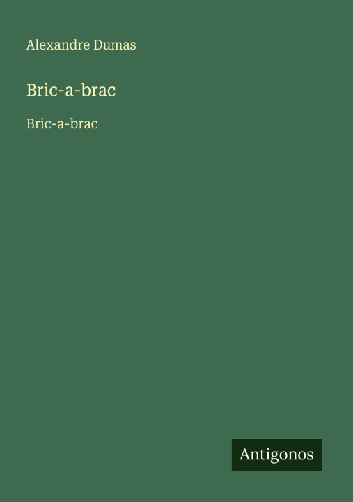 Kniha Bric-a-brac 