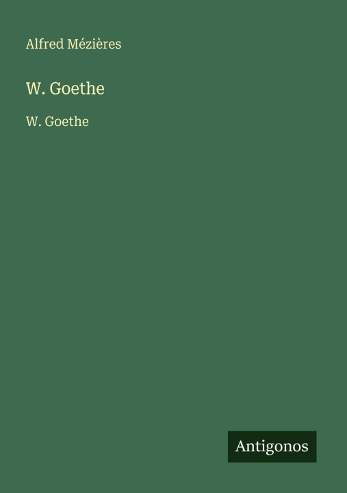 Kniha W. Goethe 