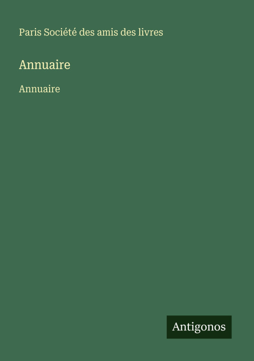 Kniha Annuaire 