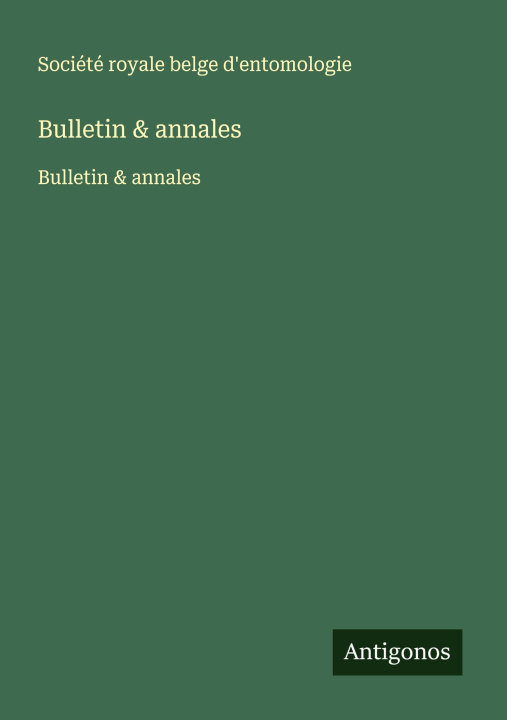 Kniha Bulletin & annales 