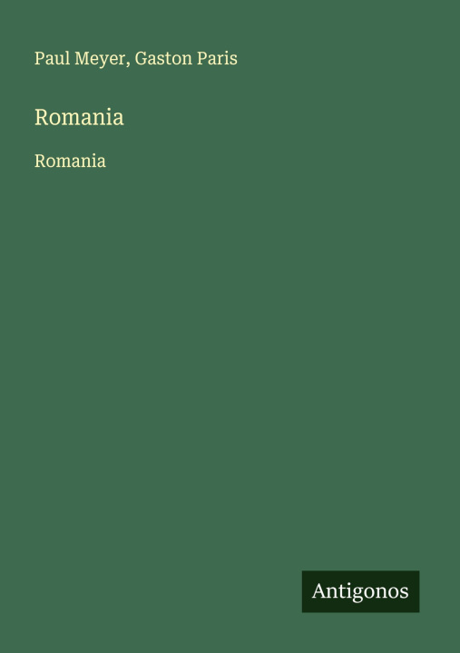 Buch Romania Gaston Paris