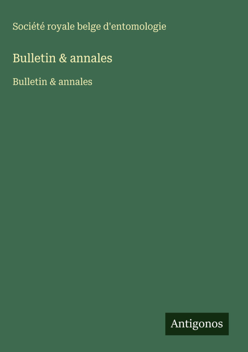 Kniha Bulletin & annales 