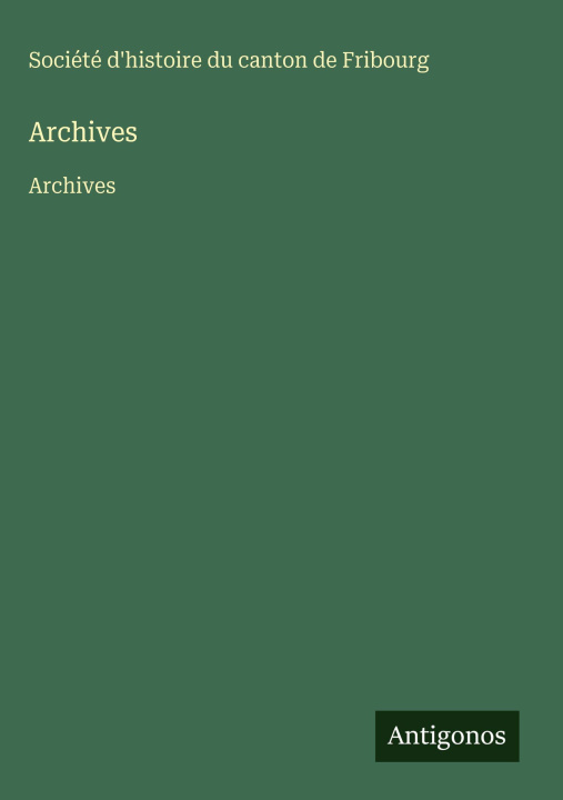 Kniha Archives 