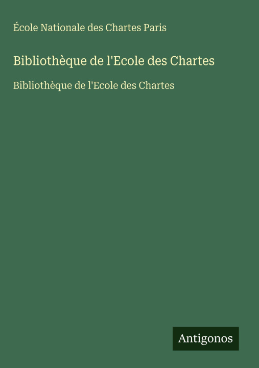 Carte Bibliothèque de l'Ecole des Chartes 