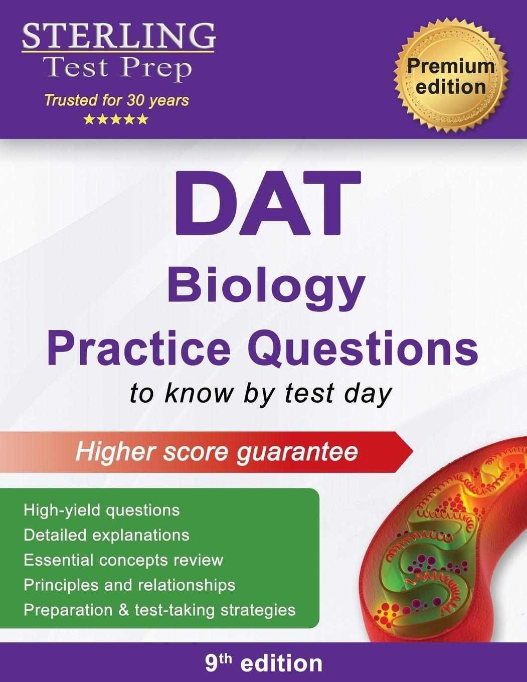 Kniha DAT Biology Practice Questions Sterling Test Prep