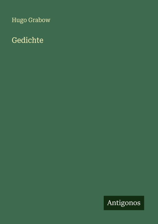 Kniha Gedichte Hugo Grabow
