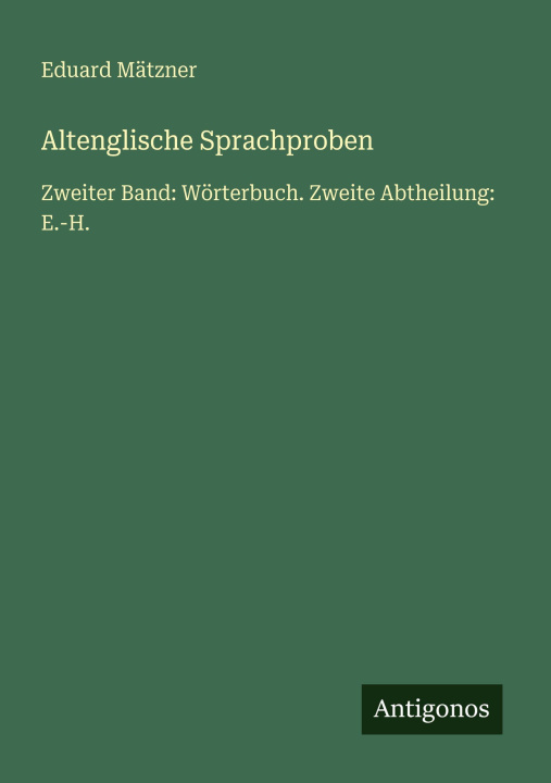 Kniha Altenglische Sprachproben 