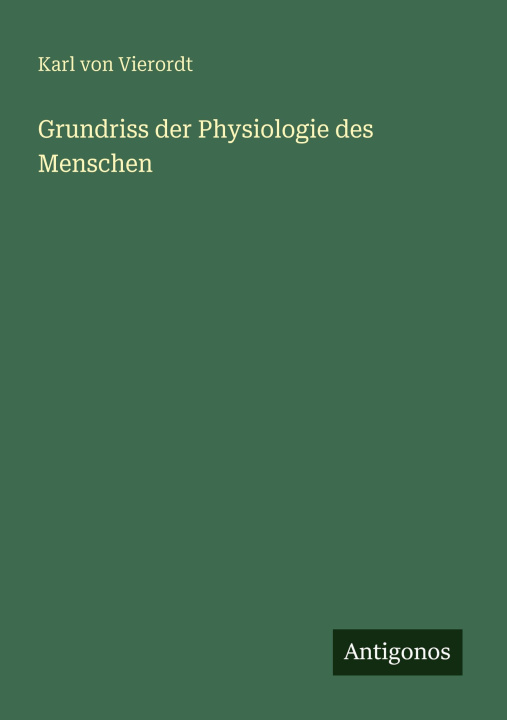Kniha Grundriss der Physiologie des Menschen 