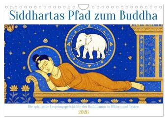 Kalendář/Diář Siddhartas Pfad zum Buddha (Wandkalender 2026 DIN A4 quer), CALVENDO Monatskalender Calvendo
