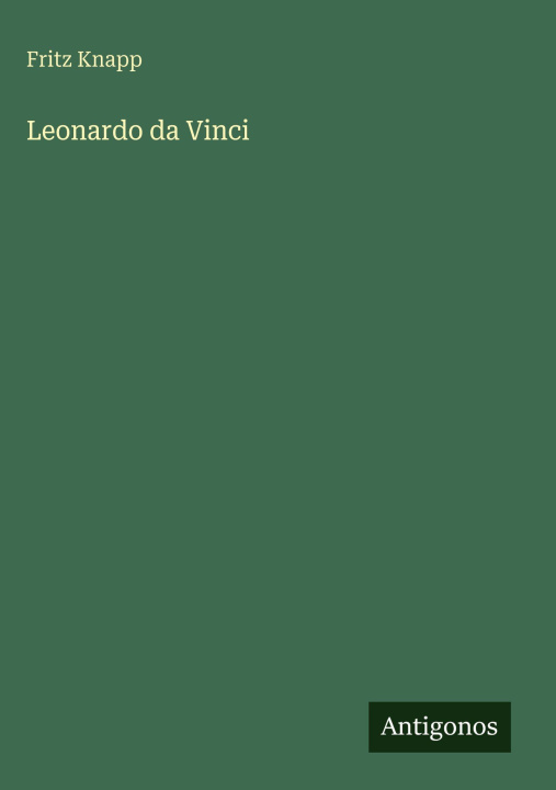 Kniha Leonardo da Vinci Fritz Knapp
