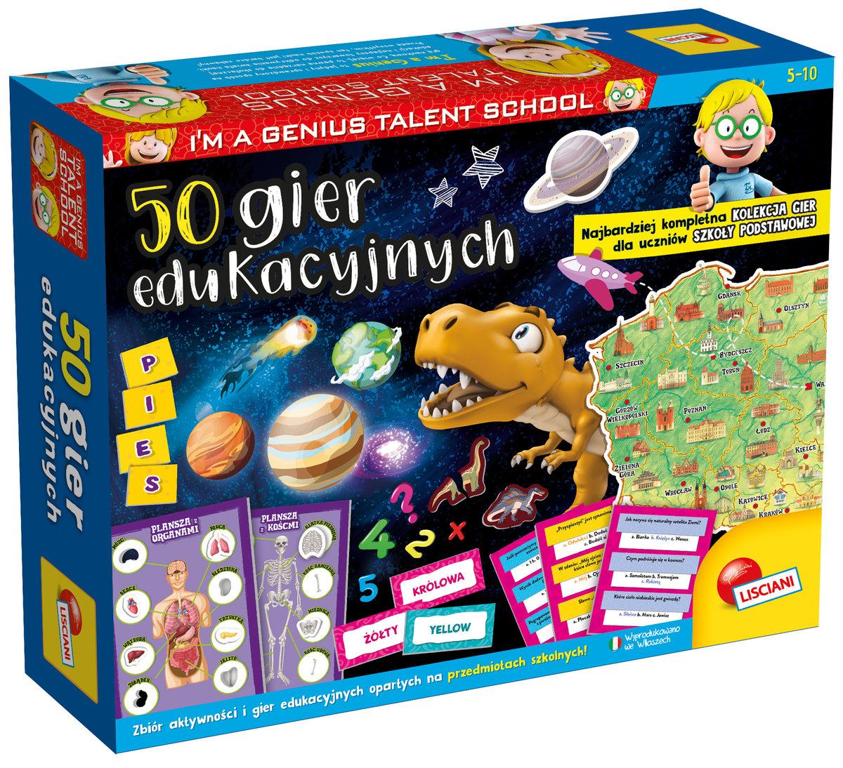 Kniha Lisciani I'm a Genius 50 gier edukacyjnych 304-PL107421 304-PL107421