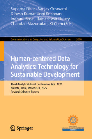 Kniha Human-centered Data Analytics: Technology for Sustainable Development Suparna Dhar