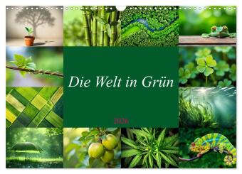 Kalendár/Diár Die Welt in Grün (Wandkalender 2026 DIN A3 quer), CALVENDO Monatskalender Calvendo