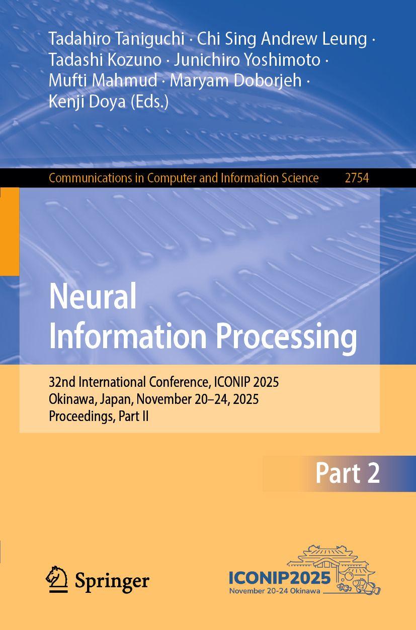 Book Neural Information Processing Tadahiro Taniguchi