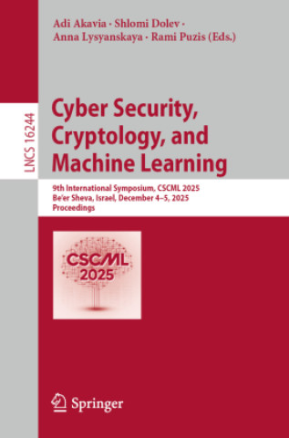 Buch Cyber Security, Cryptology, and Machine Learning Shlomi Dolev