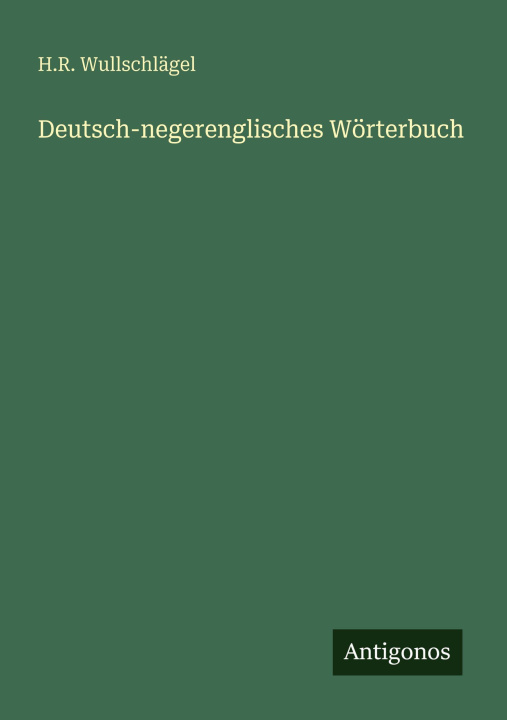 Kniha Deutsch-negerenglisches Wörterbuch 