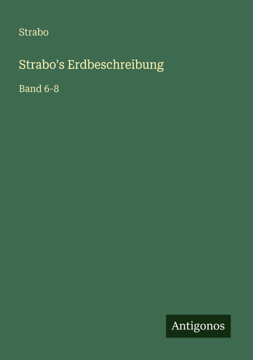 Book Strabo's Erdbeschreibung Strabo