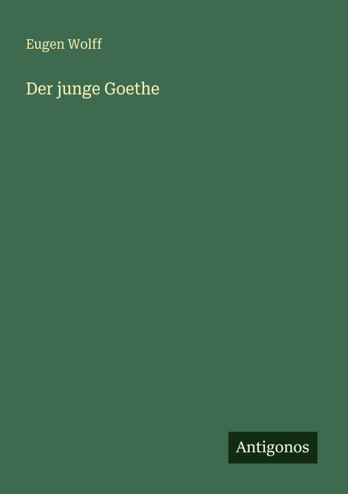 Kniha Der junge Goethe 