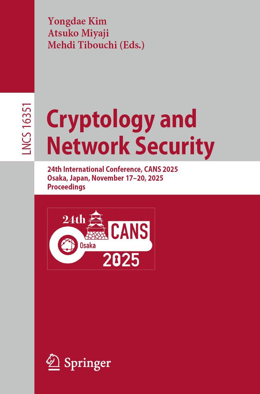 Книга Cryptology and Network Security Mehdi Tibouchi