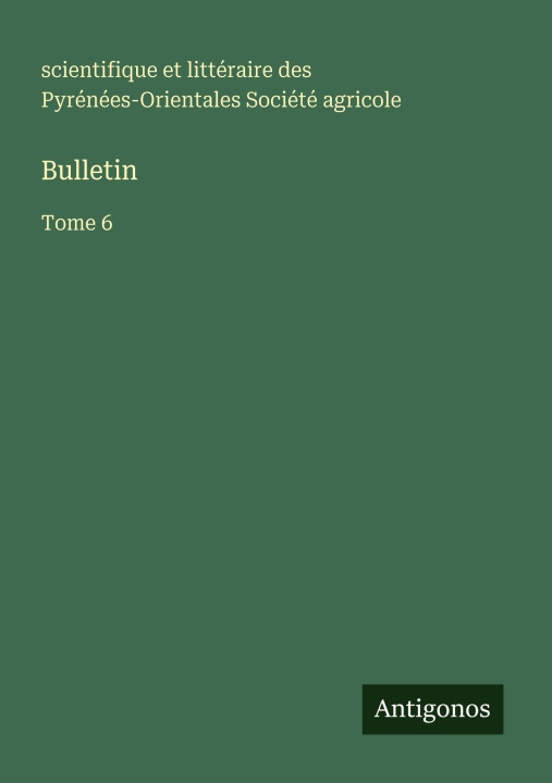 Kniha Bulletin Société agricole