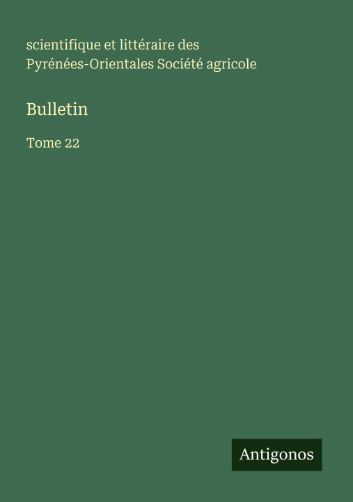 Kniha Bulletin Société agricole