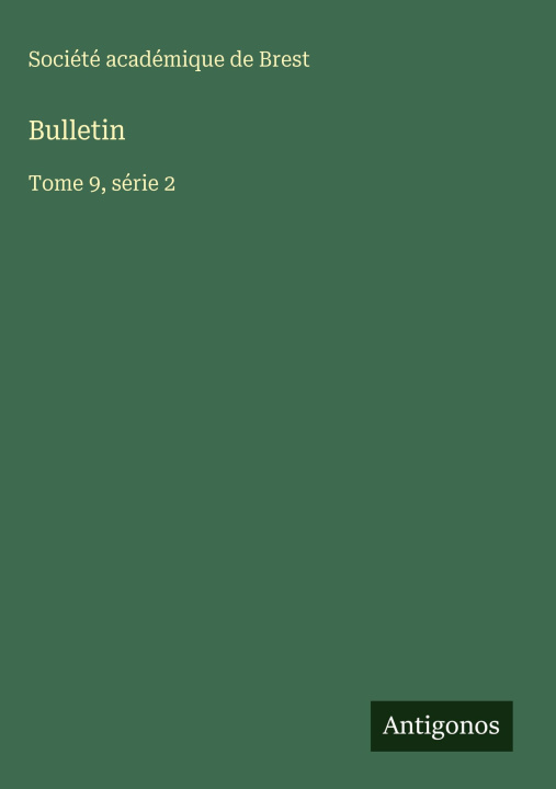Kniha Bulletin Société académique de Brest
