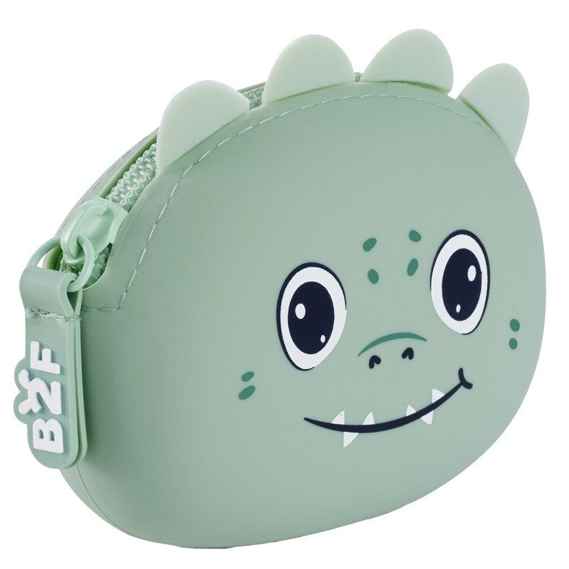 Kniha Peněženka se zipem Puppies to go - Dinosaurus,  mentolová 