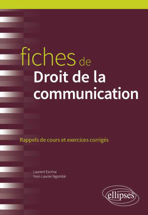 Book Fiches de Droit de la communication Escriva