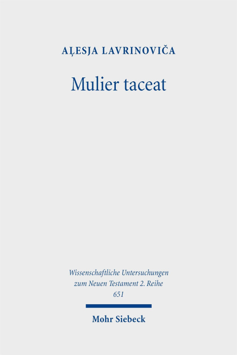 Kniha Mulier taceat A_esja Lavrinovica