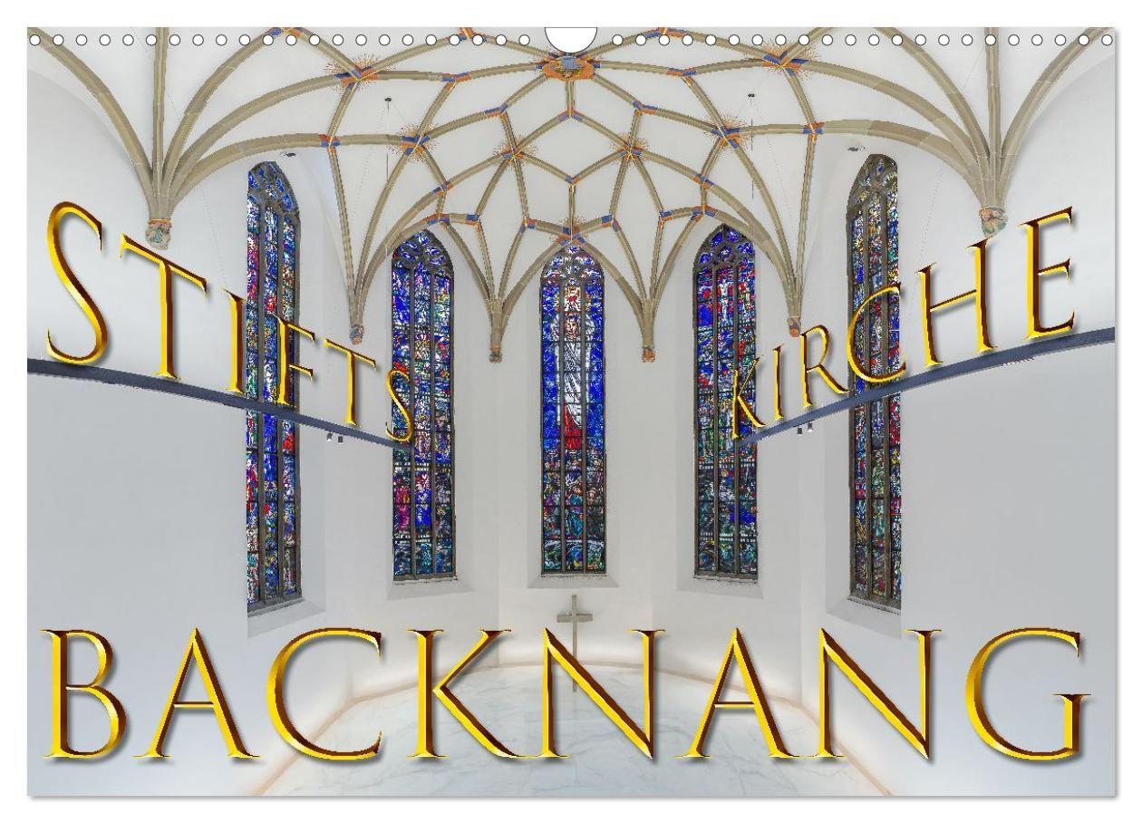 Kalendár/Diár Backnang - Panoramablicke in die Stiftskirche (Wandkalender 2026 DIN A3 quer), CALVENDO Monatskalender Calvendo