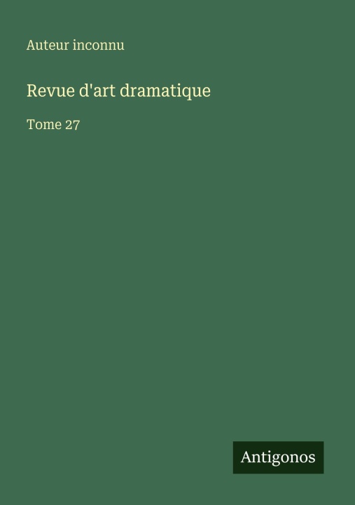 Carte Revue d'art dramatique Auteur inconnu