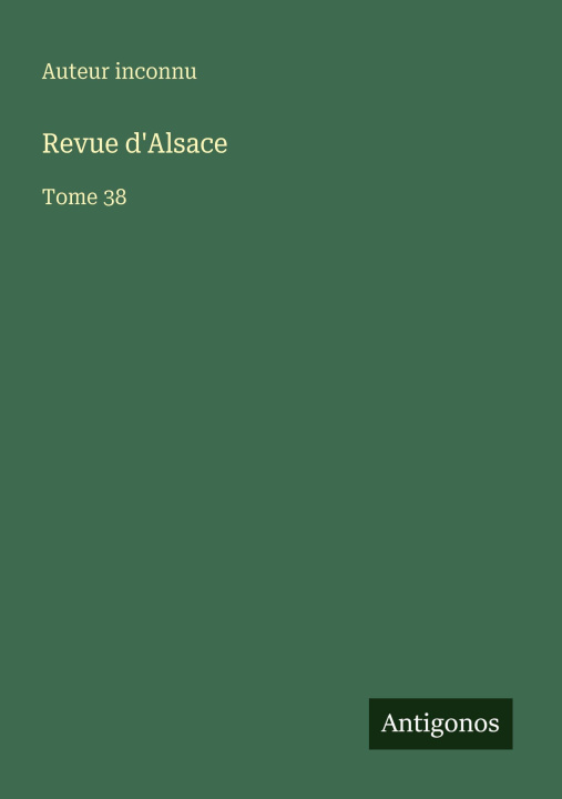 Carte Revue d'Alsace Auteur inconnu