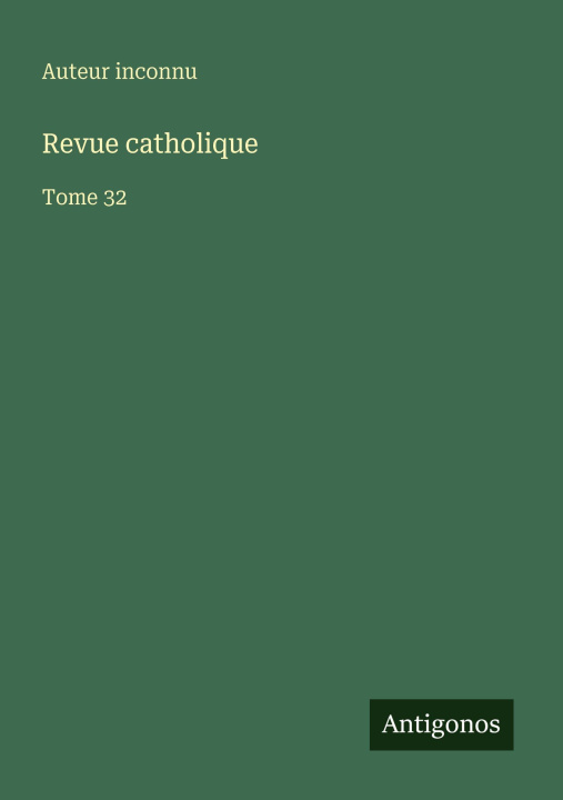 Knjiga Revue catholique 