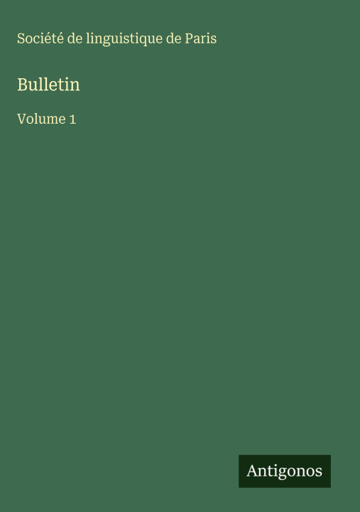 Knjiga Bulletin Société de linguistique de Paris