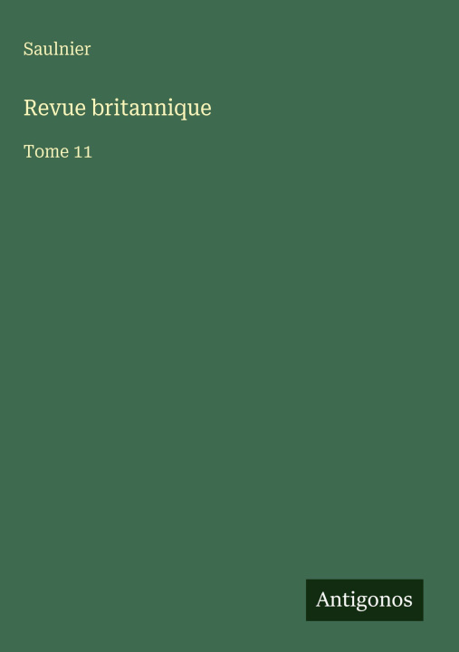 Kniha Revue britannique Saulnier