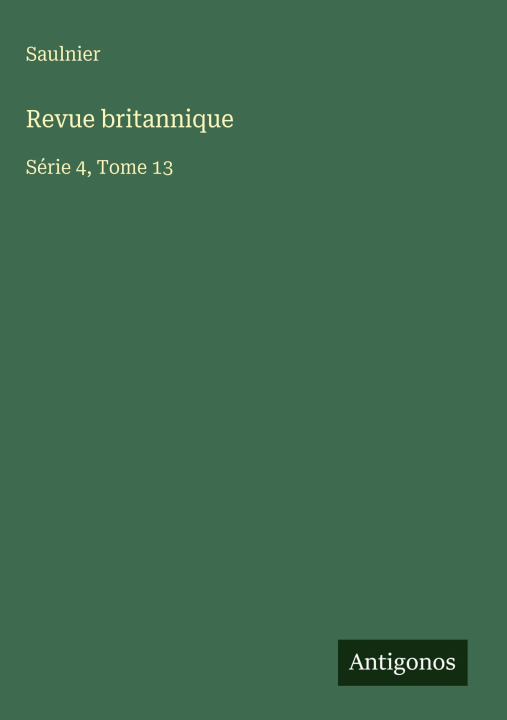 Kniha Revue britannique Saulnier
