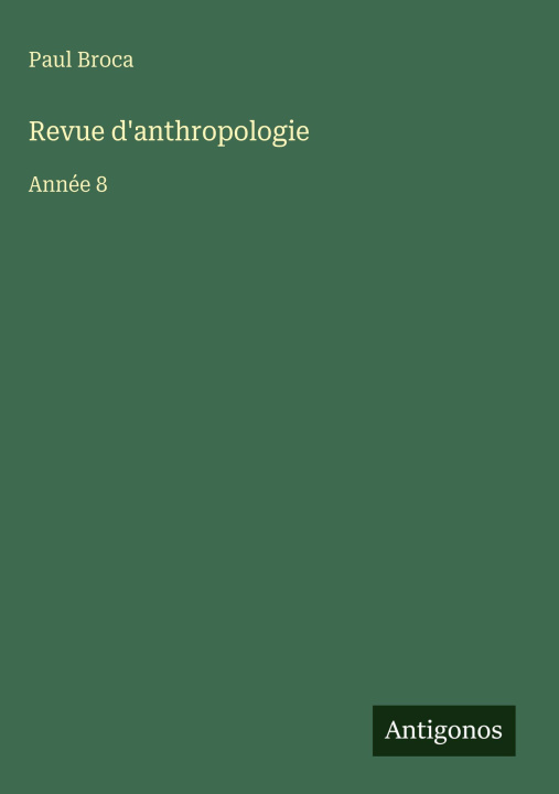 Kniha Revue d'anthropologie 
