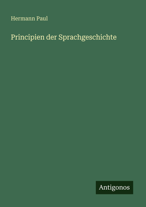 Knjiga Principien der Sprachgeschichte Hermann Paul