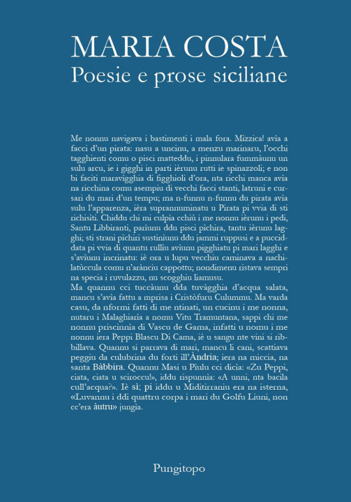 Kniha Poesie e prose siciliane Maria Costa