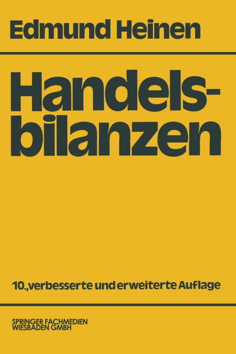 Kniha Handelsbilanzen Edmund Heinen