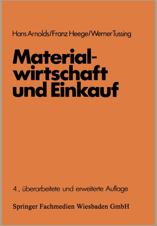Kniha Materialwirtschaft und Einkauf Hans Arnolds