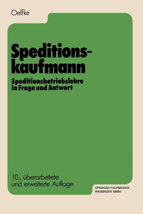 Kniha Speditionskaufmann Wolfgang Oelfke