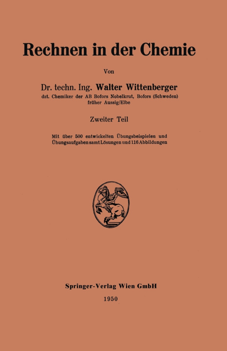 Boek Rechnen in der Chemie Walter Wittenberger