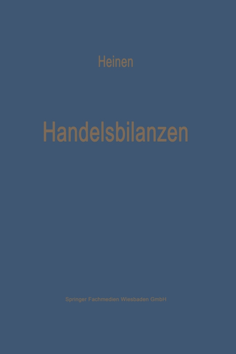 Kniha Handelsbilanzen Edmund Heinen