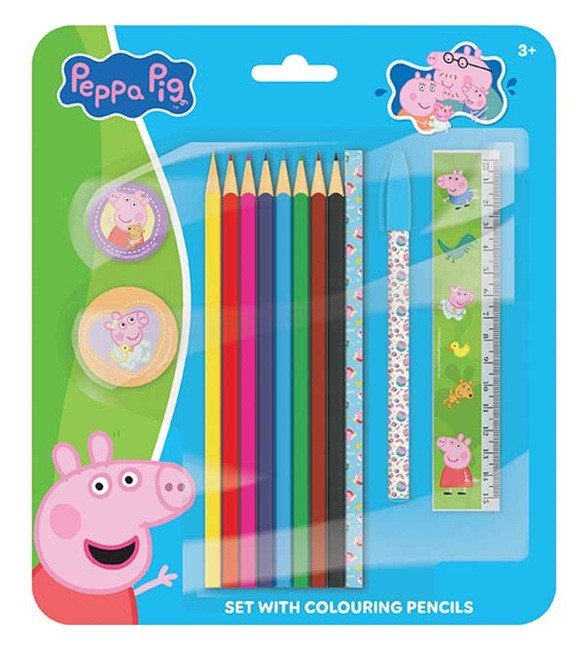 Kniha Set s pastelkami Prasátko Peppa 