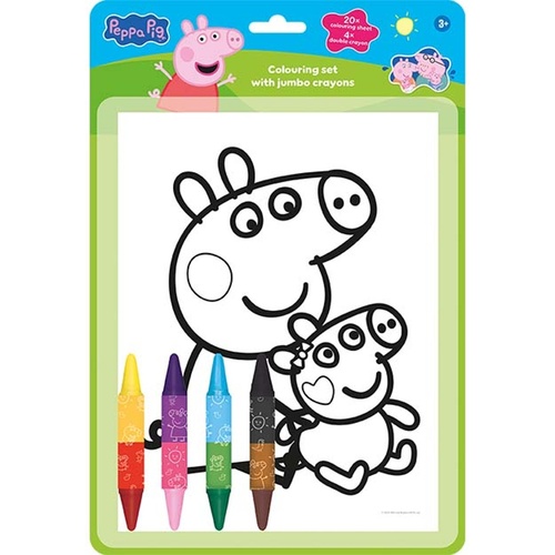 Kniha Omalovánkový set s oboustrannými voskovkami Prasátko Peppa 