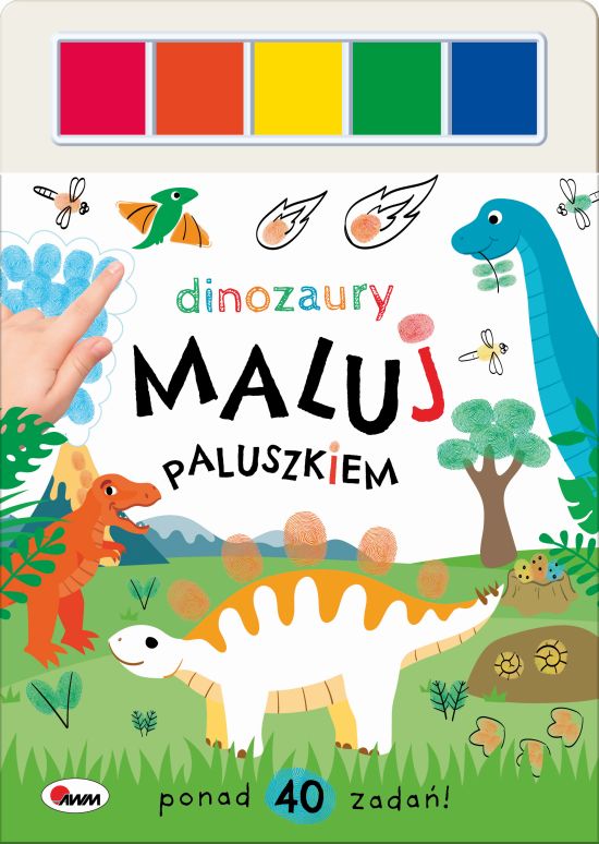 Boek Dinozaury. Maluj paluszkiem Opracowanie zbiorowe
