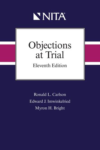 Kniha OBJECTIONS AT TRIAL CARLSON