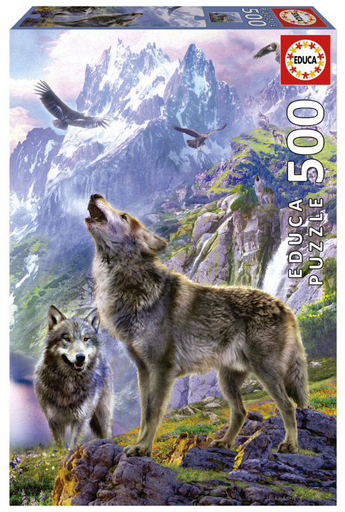 Knjiga Puzzle 500 Wilki w górach 111628 