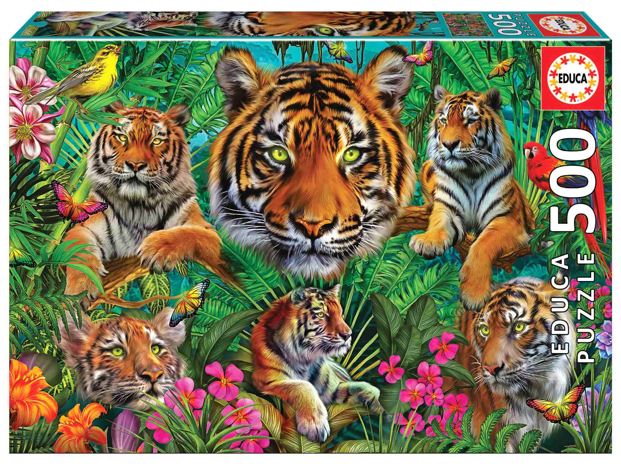 Kniha Puzzle 500 Tygrysy w dżungli 112783 